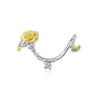 (imagine pentru) Talisman Tip Pandora Trandafir de viță de vie în două tonuri în două nuanțe - BSC322