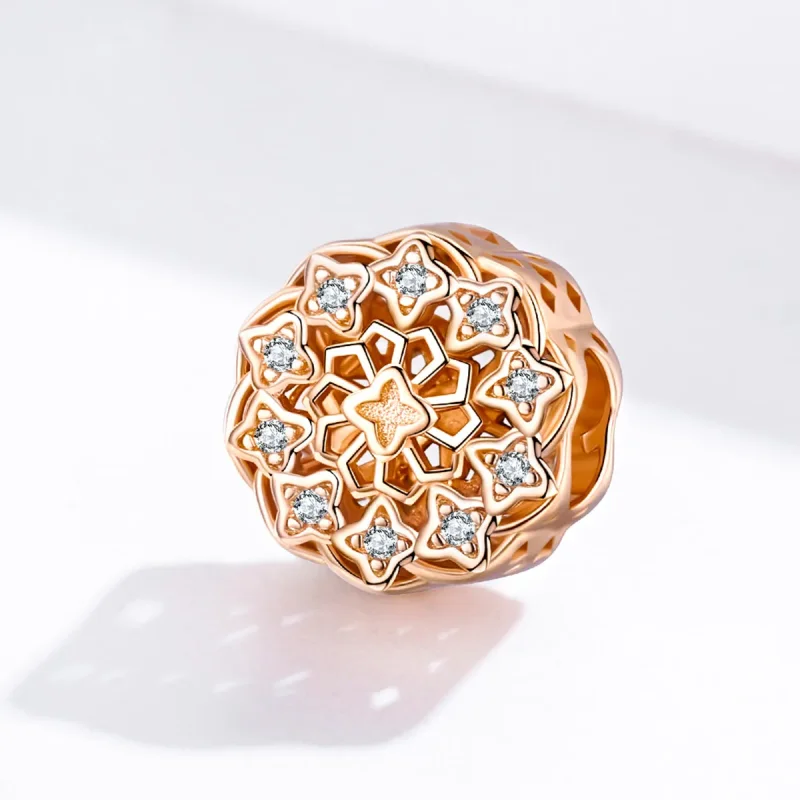 (imagine pentru) Talisman Tip Pandora Trandafir din aur rose - SCC1279 - Vizualizare 2