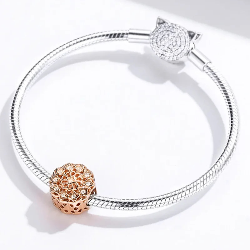(imagine pentru) Talisman Tip Pandora Trandafir din aur rose - SCC1279 - Vizualizare 3