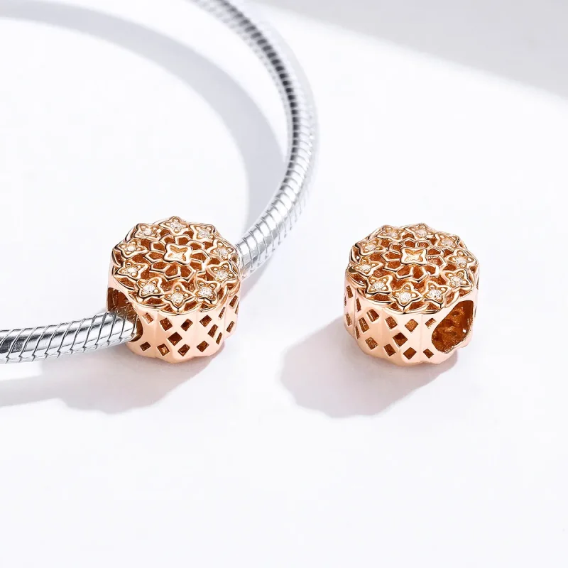 (imagine pentru) Talisman Tip Pandora Trandafir din aur rose - SCC1279 - Vizualizare 4