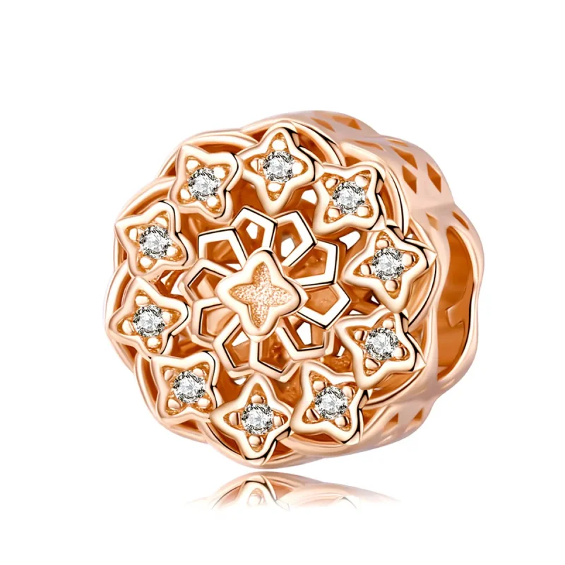 (imagine pentru) Talisman Tip Pandora Trandafir din aur rose - SCC1279