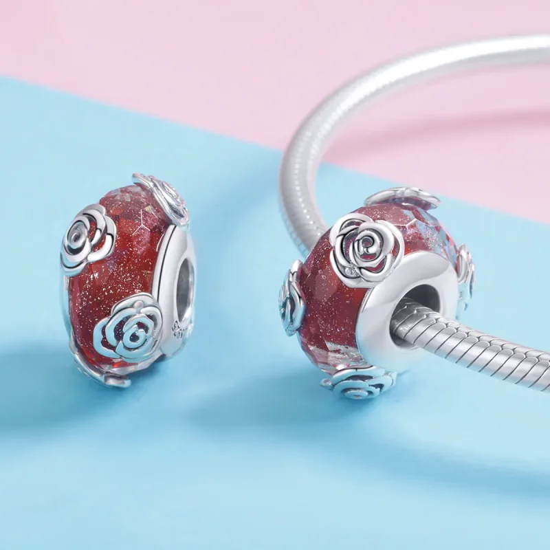 (imagine pentru) Talisman Tip Pandora Trandafir parfumat din argint - SCC1030 - Vizualizare 4