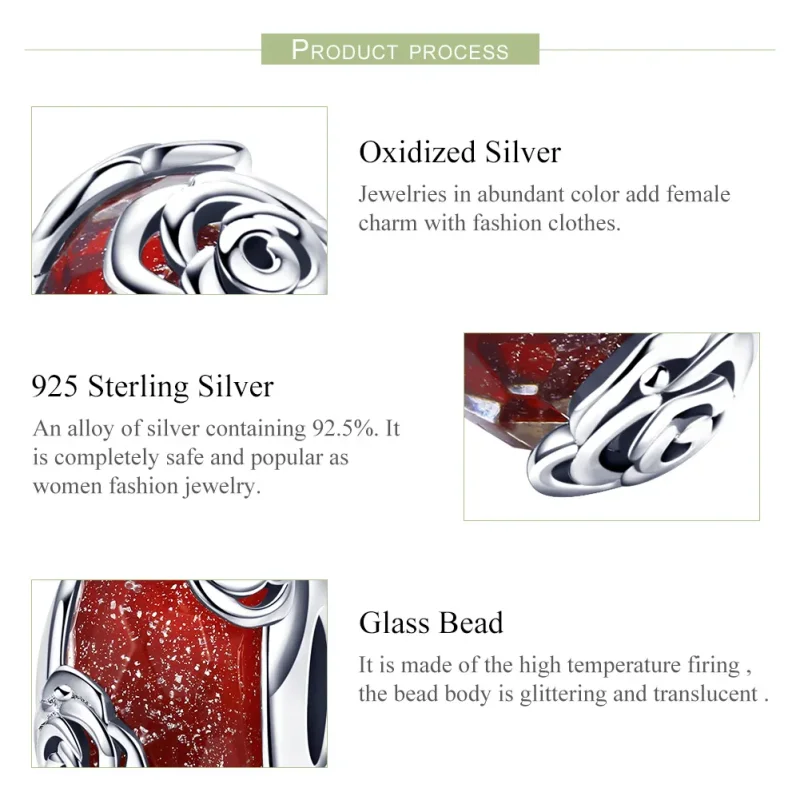 (imagine pentru) Talisman Tip Pandora Trandafir parfumat din argint - SCC1030 - Vizualizare 6