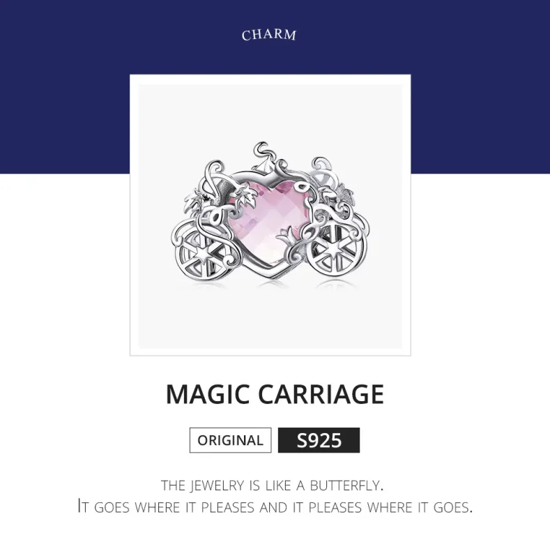 (imagine pentru) Talisman Tip Pandora Trăsura magică din argint - BSC412 - Vizualizare 6