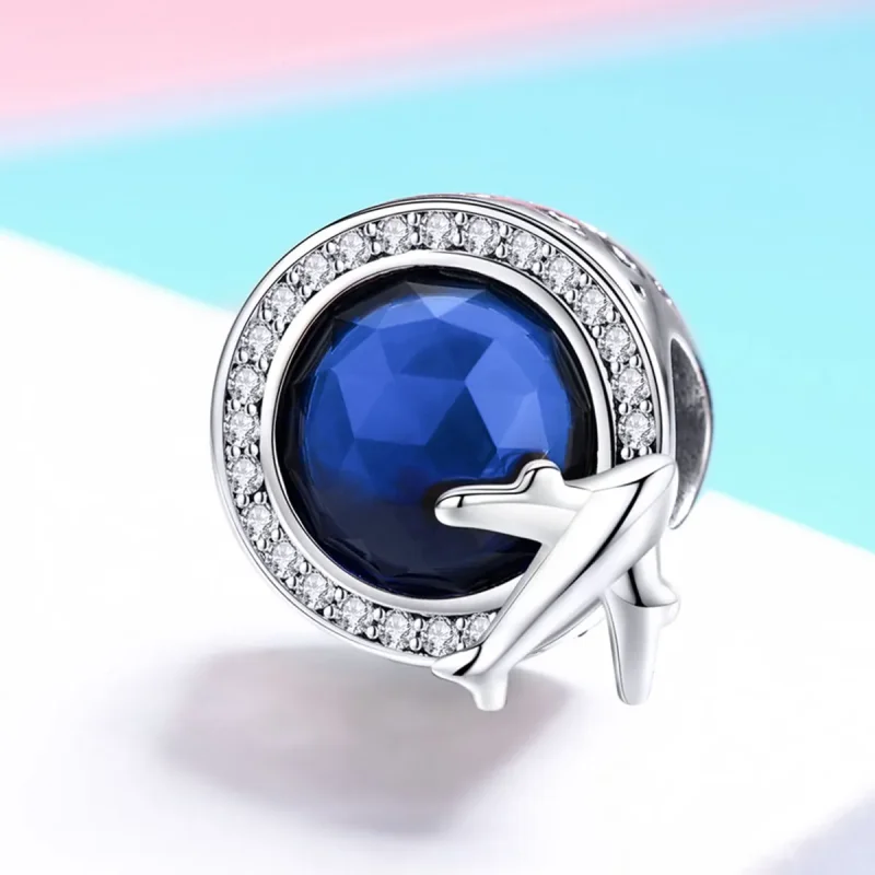 (imagine pentru) Talisman Tip Pandora Un vis de a călători în jur din argint - SCC895 - Vizualizare 2