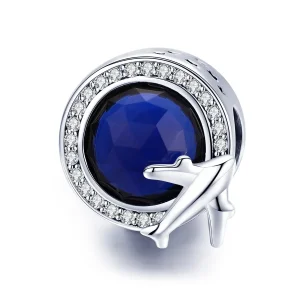 (imagine pentru) Talisman Tip Pandora Un vis de a călători în jur din argint - SCC895