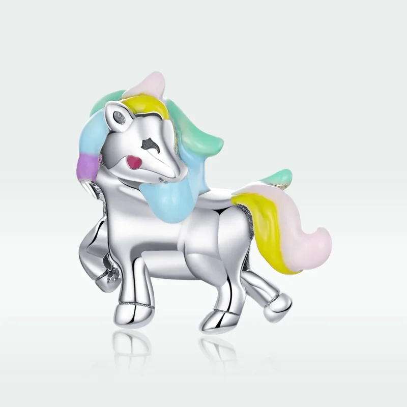 (imagine pentru) Talisman Tip Pandora Unicorn curcubeu din argint - SCC1500 - Vizualizare 5