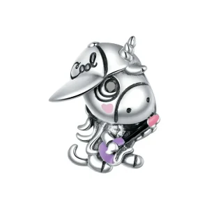 (imagine pentru) Talisman Tip Pandora unicorn rock din argint - SCC1630
