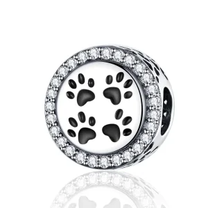 (imagine pentru) Talisman Tip Pandora Urme de pasi din argint - SCC1186