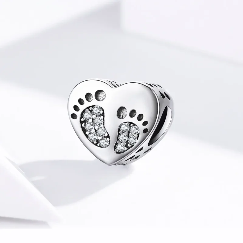 (imagine pentru) Talisman Tip Pandora Urme de pasi din argint - SCC1395 - Vizualizare 2