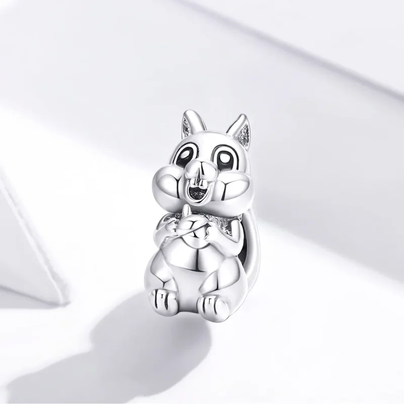 (imagine pentru) Talisman Tip Pandora Veveriță drăguță din argint - BSC338 - Vizualizare 2