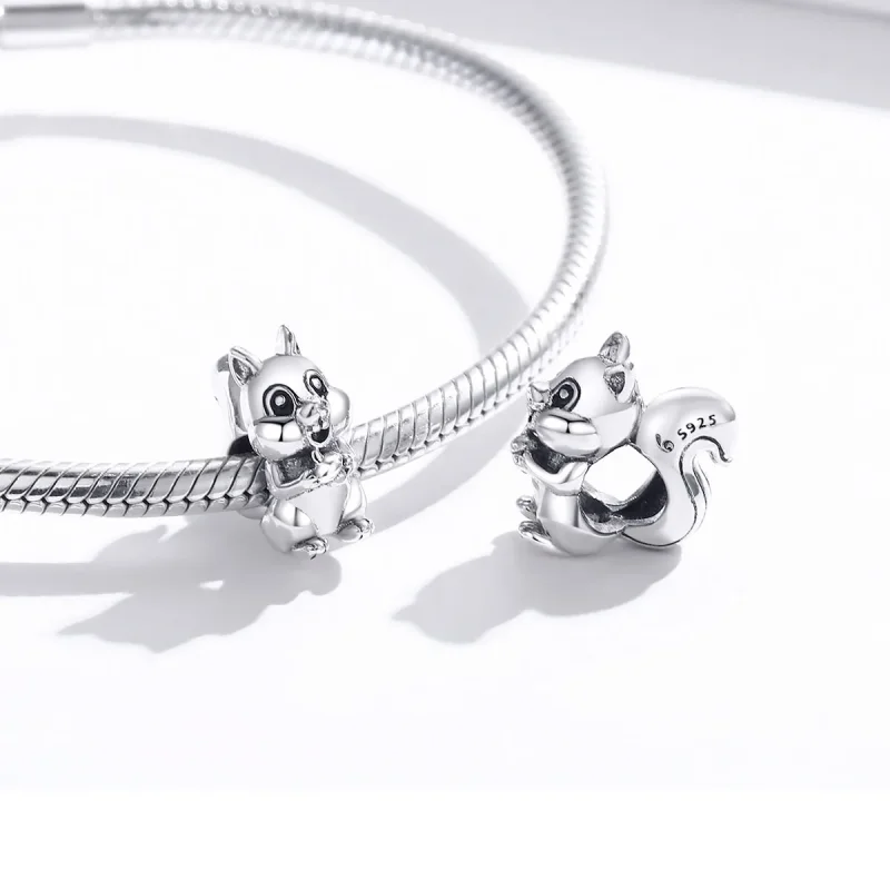 (imagine pentru) Talisman Tip Pandora Veveriță drăguță din argint - BSC338 - Vizualizare 4