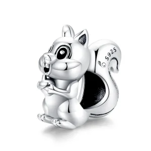 (imagine pentru) Talisman Tip Pandora Veveriță drăguță din argint - BSC338