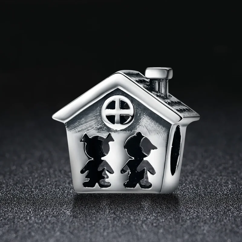(imagine pentru) Talisman Tip Pandora Viață perfectă cu o casă iubitoare din argint - SCC541 - Vizualizare 2