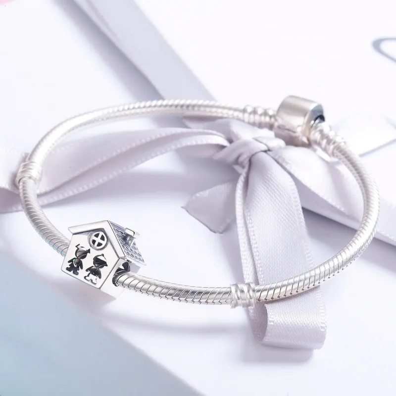 (imagine pentru) Talisman Tip Pandora Viață perfectă cu o casă iubitoare din argint - SCC541 - Vizualizare 4