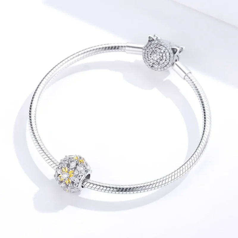 (imagine pentru) Talisman Tip Pandora Viață strălucitoare în două nuanțe - SCC1333 - Vizualizare 3