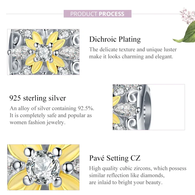 (imagine pentru) Talisman Tip Pandora Viață strălucitoare în două nuanțe - SCC1333 - Vizualizare 8