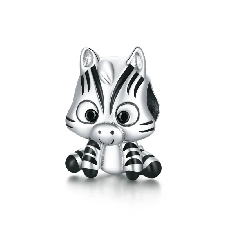 (imagine pentru) Talisman Tip Pandora Zebra desenelor animate din argint - BSC387