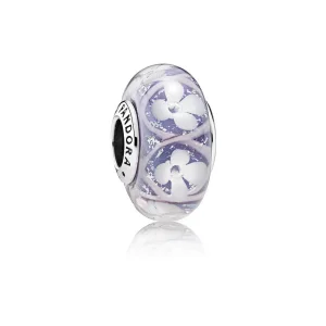 (imagine pentru) Talisman PANDORA, Câmp violet de flori din argint