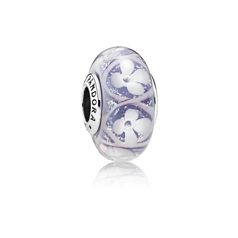 (imagine pentru) Talisman PANDORA, Câmp violet de flori din argint