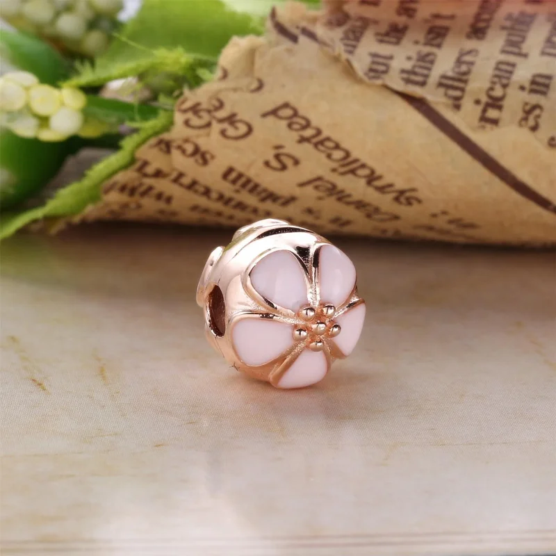 (imagine pentru) Clips PANDORA, Cherry Blossom din argint - Vizualizare 3