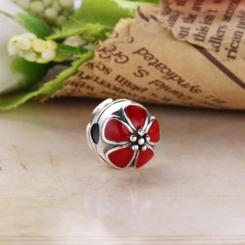 (imagine pentru) Clips PANDORA, Cherry Blossom din argint - Vizualizare 4