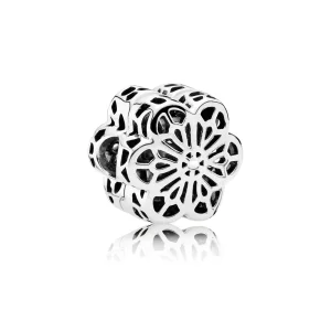 (imagine pentru) Clips PANDORA, Floral Daisy dantelă din argint