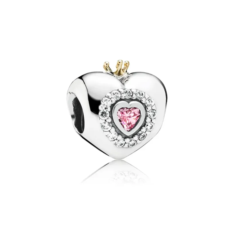 (imagine pentru) Talisman roz Inimă de prinţesă - PANDORA