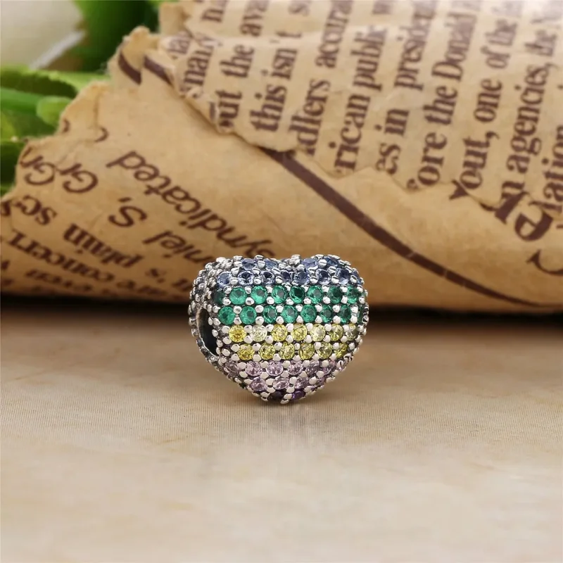 (imagine pentru) Deschide-mi inima Pavé, multicolor - 797221NRPMX - Talismane PAN - Vizualizare 2