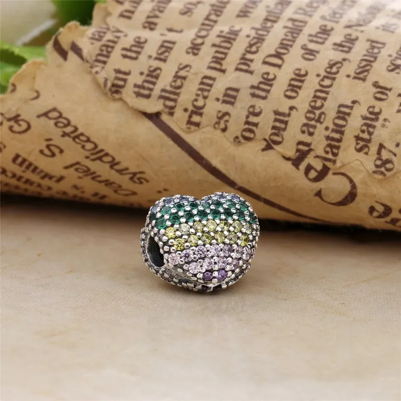 (imagine pentru) Deschide-mi inima Pavé, multicolor - 797221NRPMX - Talismane PAN - Vizualizare 3