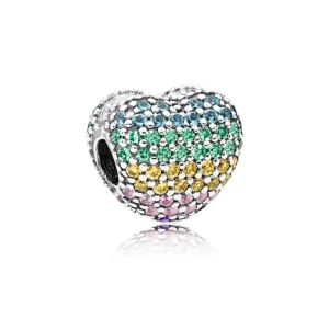 (imagine pentru) Deschide-mi inima Pavé, multicolor - 797221NRPMX - Talismane PAN