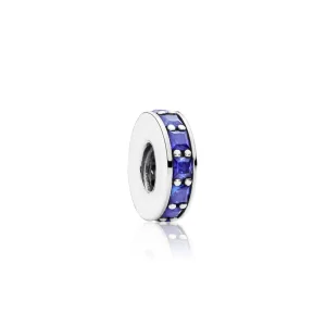 (imagine pentru) Distanţier abstract din argint 925, cu cristale albastre - 79172