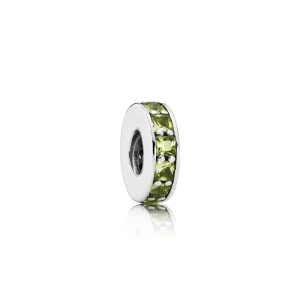 (imagine pentru) Distanţier abstract din argint 925, cu cristale verzi - 791724NL