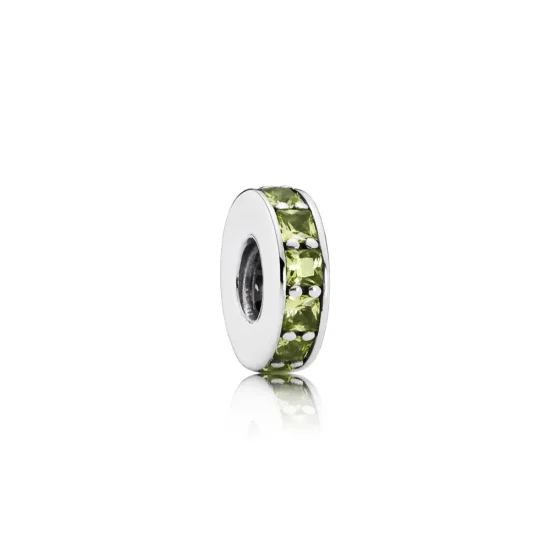 (imagine pentru) Distanţier abstract din argint 925, cu cristale verzi - 791724NL