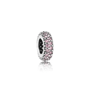 (imagine pentru) Distanţier abstract din argint 925 şi zirconiu cubic roz - PANDO