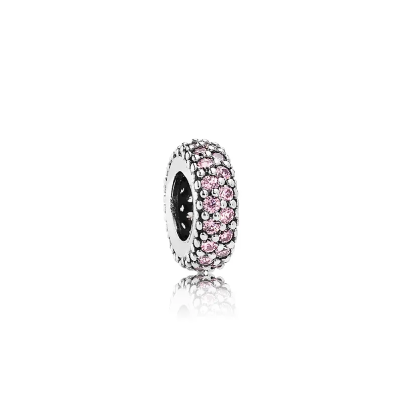 (imagine pentru) Distanţier abstract din argint 925 şi zirconiu cubic roz - PANDO