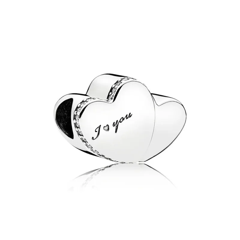 (imagine pentru) Două inimi - PANDORA 796560CZ - Vizualizare 2