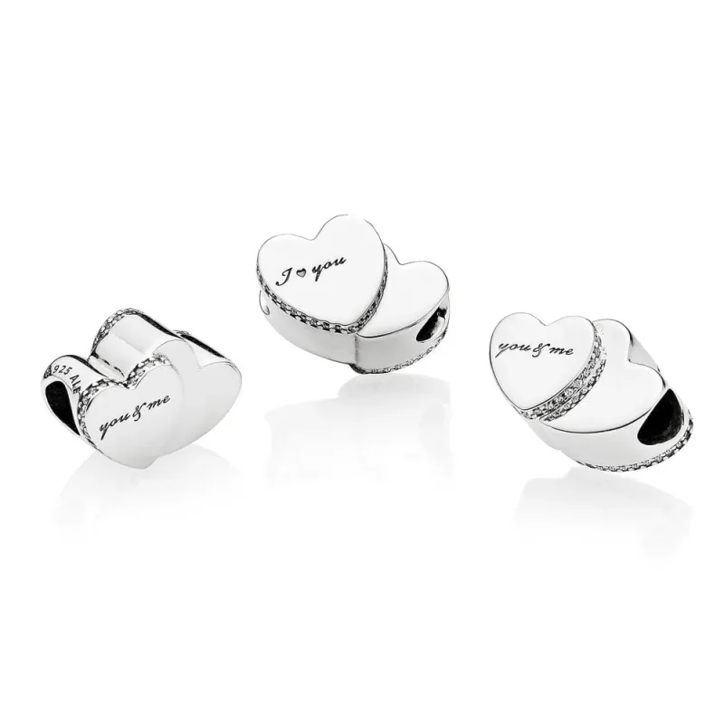 (imagine pentru) Două inimi - PANDORA 796560CZ - Vizualizare 3