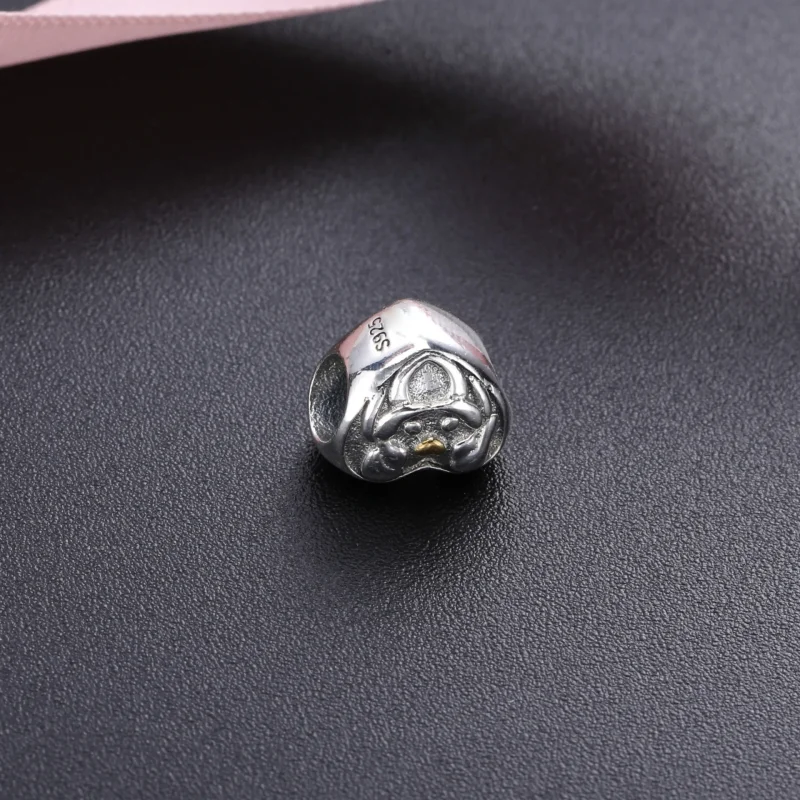 (imagine pentru) Heart family silver charm with 14k - 791771 - Talismane PANDORA - Vizualizare 3
