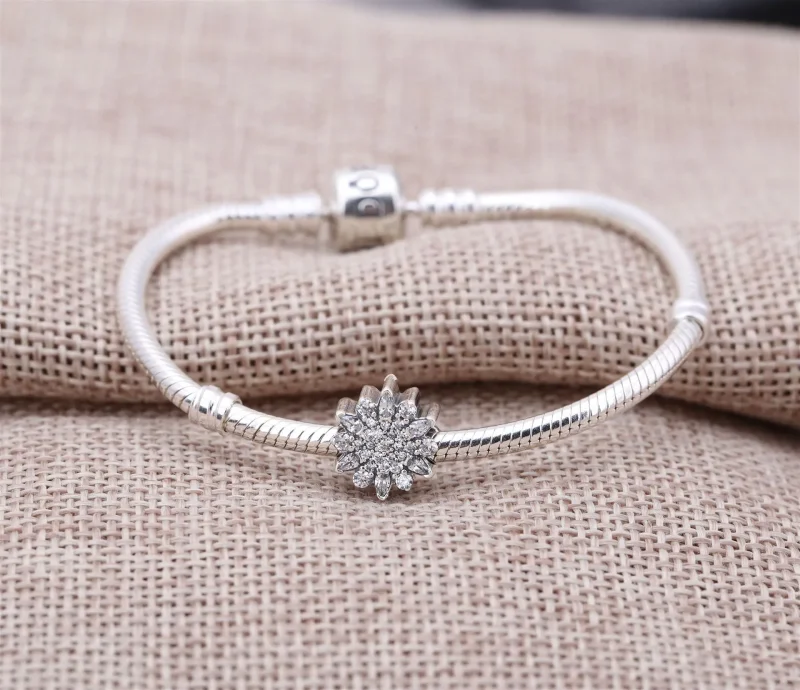 (imagine pentru) Ice crystal silver charm with clear cubic zirconia - 791764CZ - - Vizualizare 2