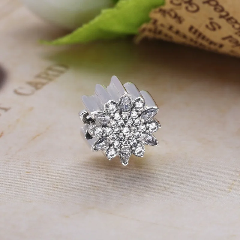 (imagine pentru) Ice crystal silver charm with clear cubic zirconia - 791764CZ - - Vizualizare 4