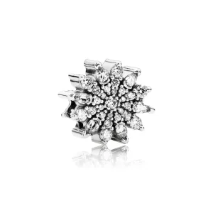 (imagine pentru) Ice crystal silver charm with clear cubic zirconia - 791764CZ - 