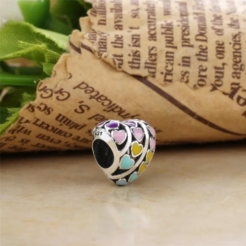 (imagine pentru) Inimi multicolore - 797019ENMX - Talismane PANDORA - Vizualizare 3