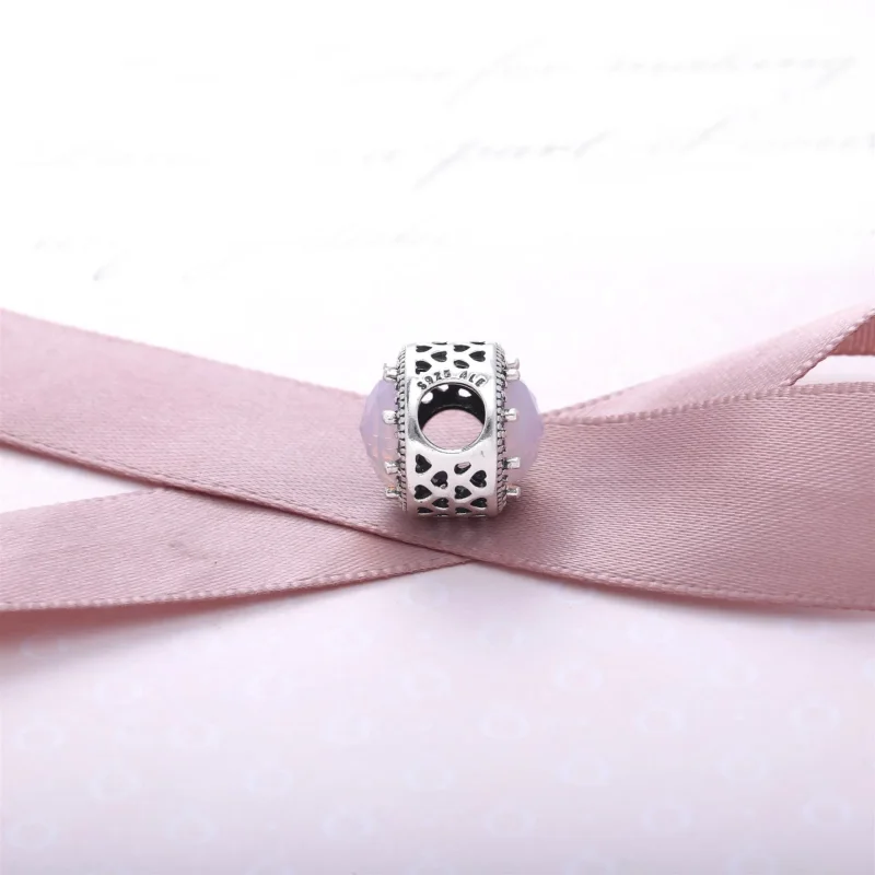(imagine pentru) Inimi strălucitoare roz opalescent - 791725NOP - Talismane PANDO - Vizualizare 3