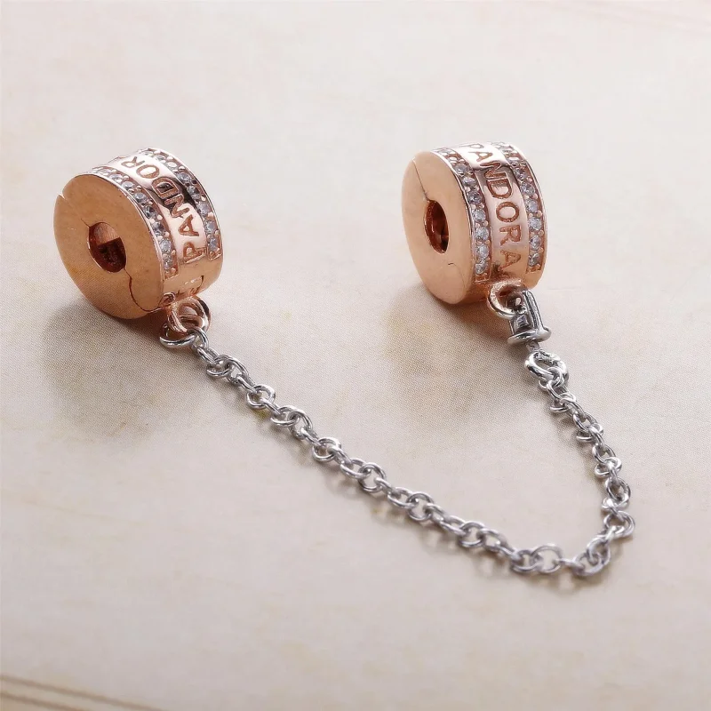 (imagine pentru) Lanţ de siguranţă cu logo PANDORA - 782057CZ - Talismane PANDORA - Vizualizare 2