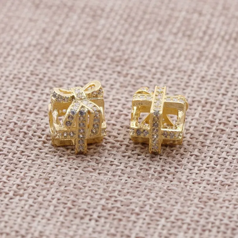 (imagine pentru) Openwork gift charm in 14k with clear cubic zirconia - 750839CZ - Vizualizare 2