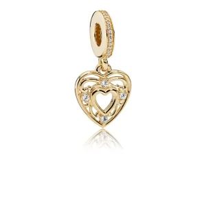 Talisman pandantiv PANDORA, Inima romantică din aur (imagine pentru) Talisman pandantiv PANDORA, Inima romantică din aur