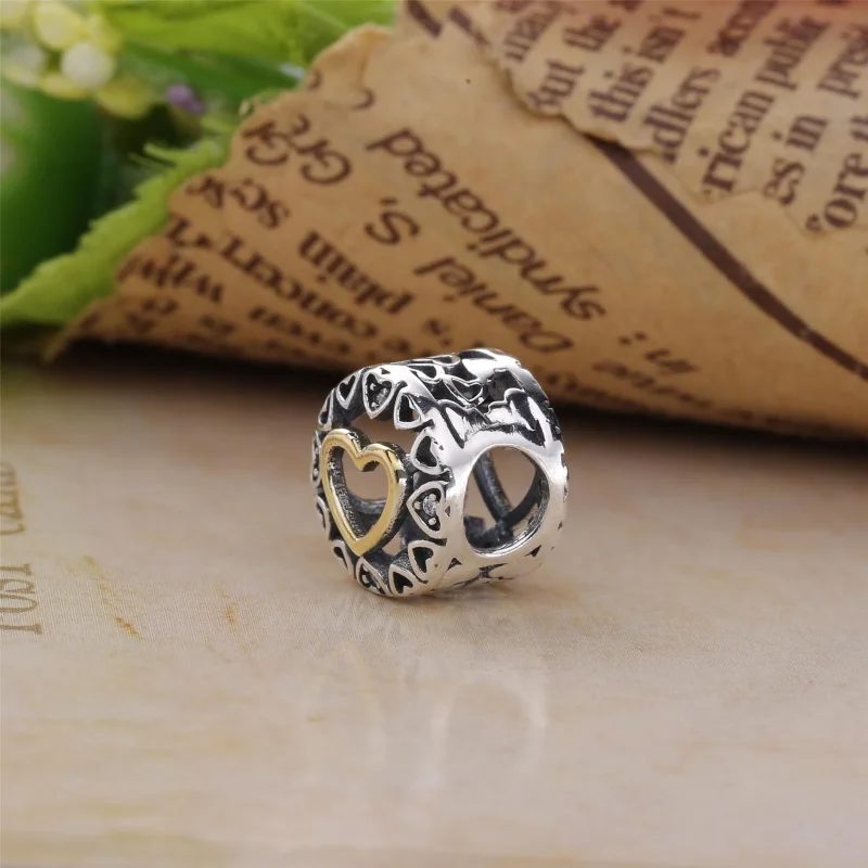 (imagine pentru) Talisman PANDORA, Cercul iubitor din argint, aur 14k - Vizualizare 2