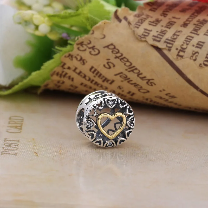 (imagine pentru) Talisman PANDORA, Cercul iubitor din argint, aur 14k - Vizualizare 4