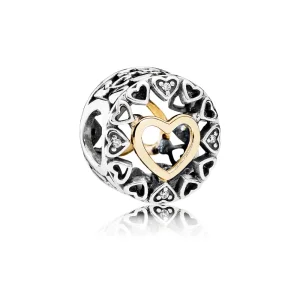(imagine pentru) Talisman PANDORA, Cercul iubitor din argint, aur 14k